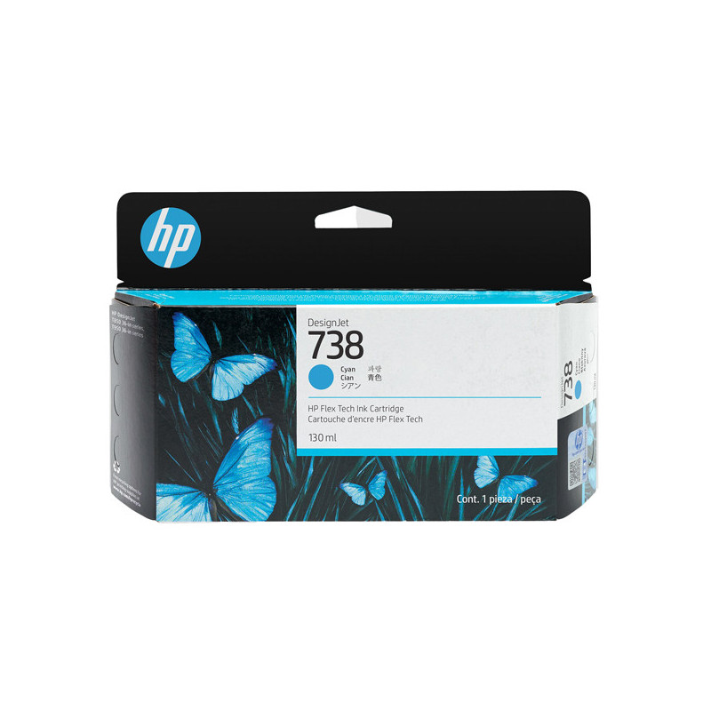 Hp Cartuccia ink DesignJet 738 Ciano -130ml