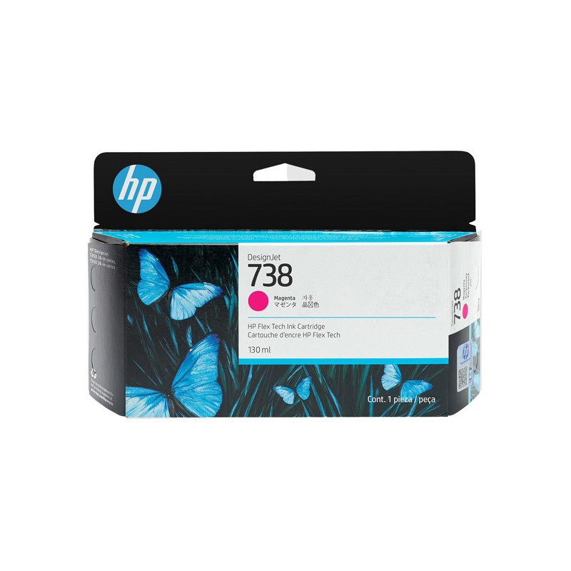 Hp Cartuccia ink DesignJet 738 Magenta -130ml