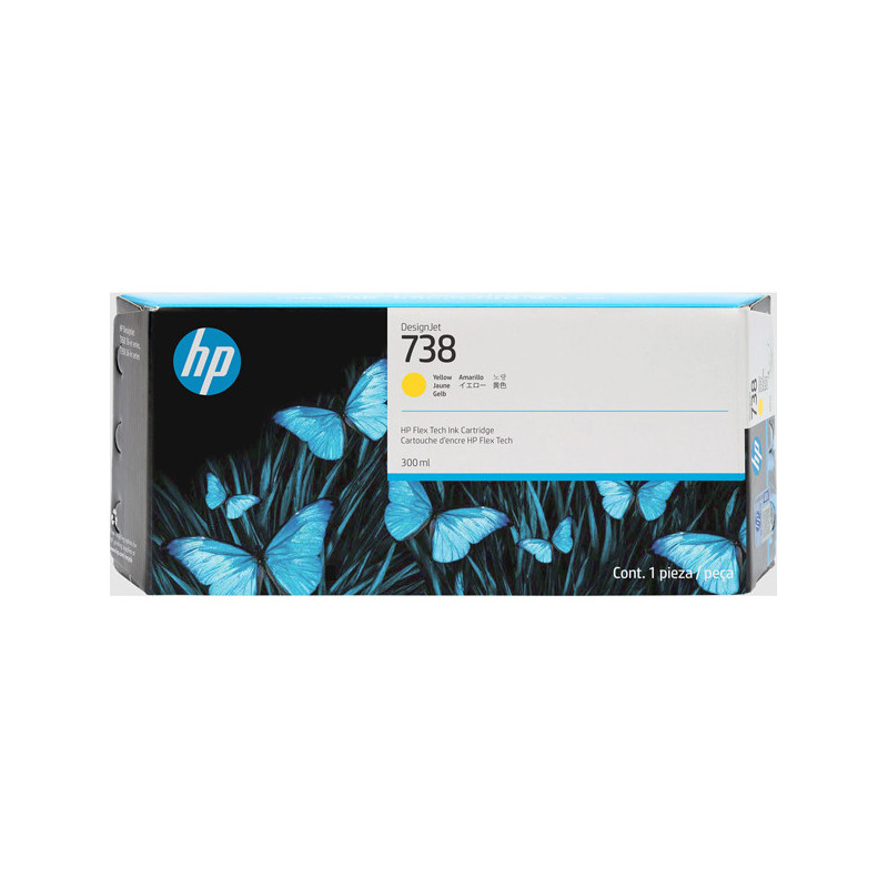 Hp Cartuccia DesignJet Ink 738 Giallo -300 ml