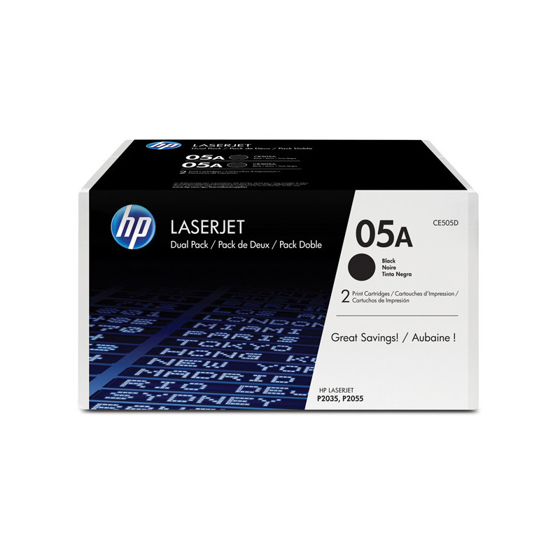 SCATOLA DI 2 CARTUCCE DI STAMPA HP LASERJET HP NR. 05A