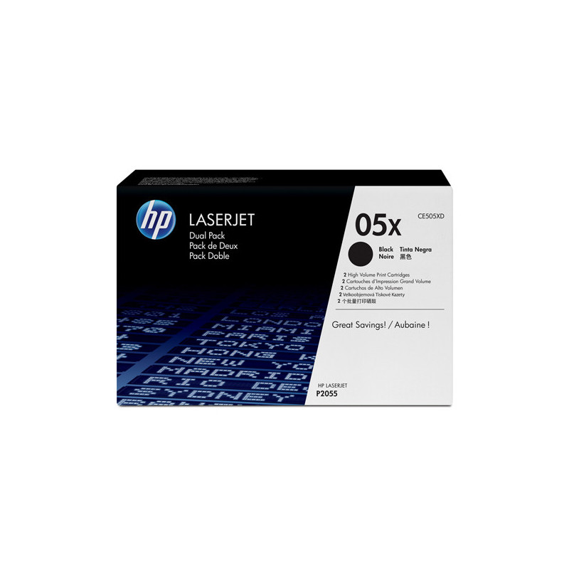 CONFEZIONE DI 2 TONER NERO HP LASERJET CE505X LASERJET 2055D