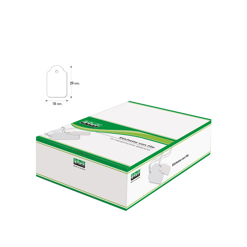 SCATOLA 1000 ETICHETTE CON FILO A389 (18X29MM)