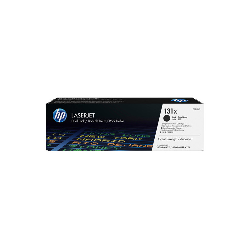 CONFEZIONE DI 2 TONER NERO HP 131X