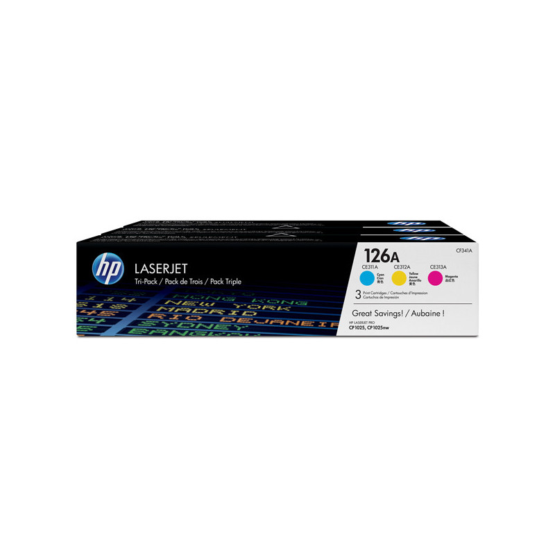 HP126A COLOR TRI-PACK LASERJET TONER CARTRIDGE