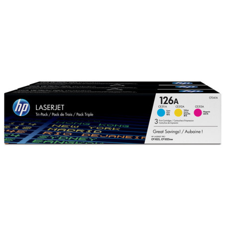 HP126A COLOR TRI-PACK LASERJET TONER CARTRIDGE