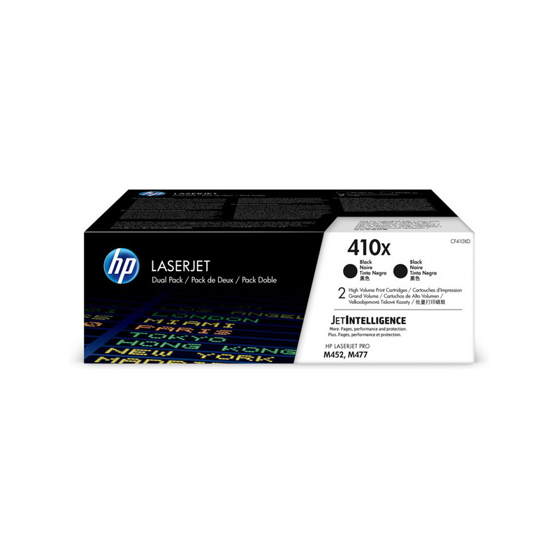 CONFEZIONE DA 2 CARTUCCE TONER NERO ALTA CAPACITA' HP410X