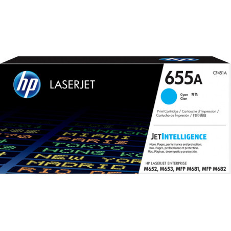 TONER CIANO HP 655A COLOR LASERJET ENTERPRISE SERIE M652-M653-M681-M61