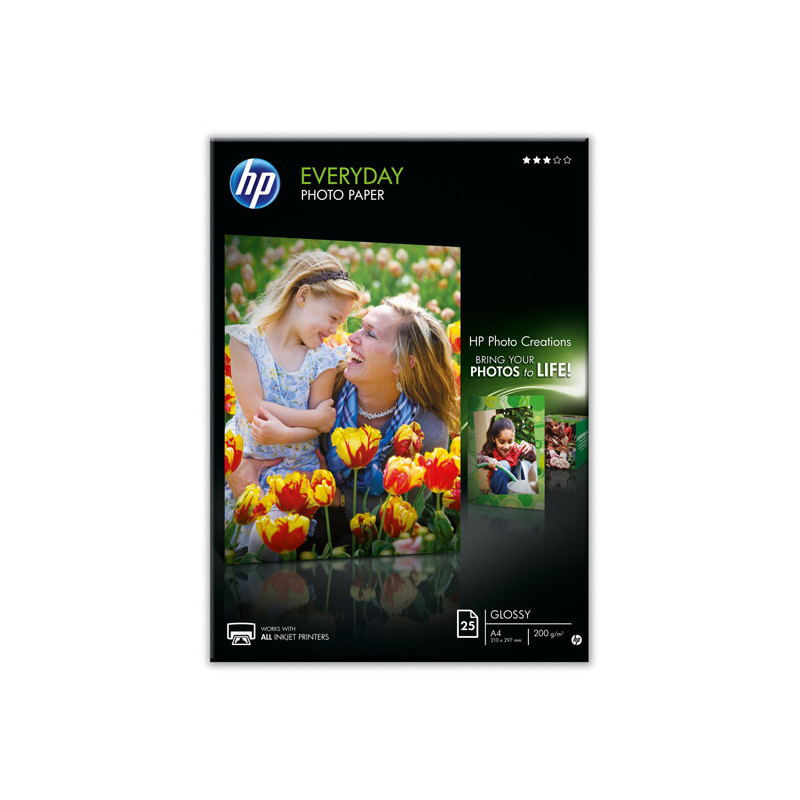 RISMA 25 FG CARTA FOTOGR. HP EVERYDAY PHOTO PAPER SEMI LUCIDA A4 200gr