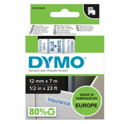 NASTRO DYMO TIPO D1 (12MMX7M) BLU/BIANCO 450140