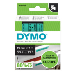 NASTRO DYMO TIPO D1 (19MMX7MT) NERO/VERDE 458090