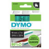 NASTRO DYMO TIPO D1 (19MMX7MT) NERO/VERDE 458090