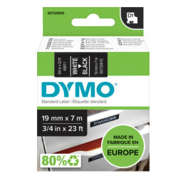 NASTRO DYMO TIPO D1 (19MMX7MT) BIANCO/NERO 458110