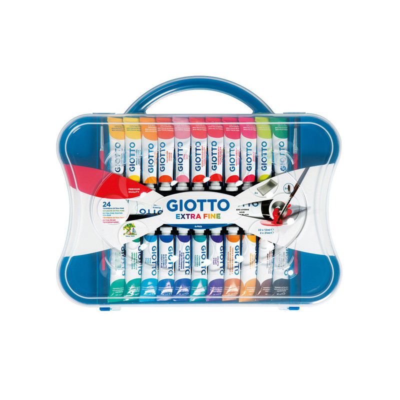 BOX 24 TUBETTI TEMPERA 12ML GIOTTO TUBO 4 ASSORTITO