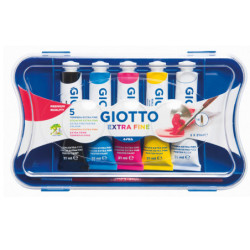 BOX 5 TUBETTI TEMPERA 21ML GIOTTO TUBO 7 ASSORTITO