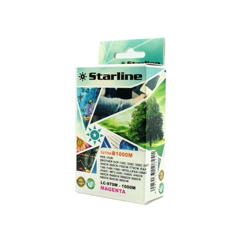 CARTUCCIA INK MAGENTA PER PRINT C/BROTHER LC1000M LC970M
