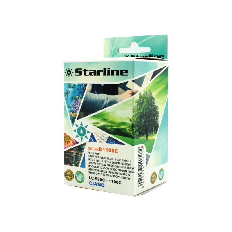 CARTUCCIA INK CIANO PER PRINT C/BROTHER LC980C LC1100C