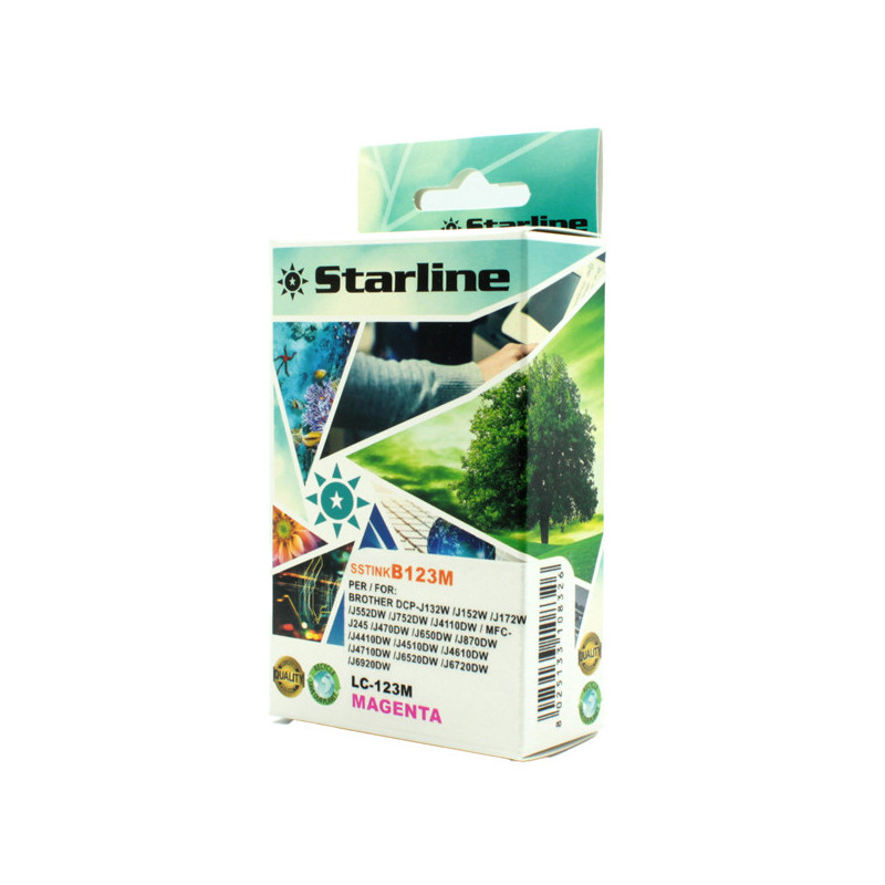 CARTUCCIA INK MAGENTA PER PRINT C/BROTHER LC 123M