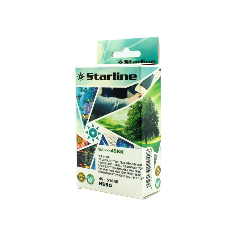 CARTUCCIA INK NERO PER PRINT C/HP 45BK 42ML