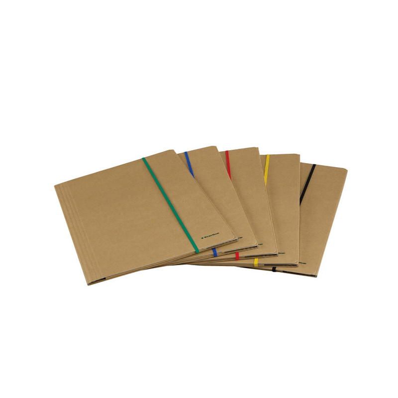 CARTELLINA 3 LEMBI 25X35 CARTONE FSC C/ELASTICO PIATTO 5MM STARLINE