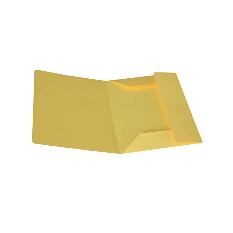 Pack 25 Cartelline 3 Lembi GIALLO SOLE in bristol 200g Starline