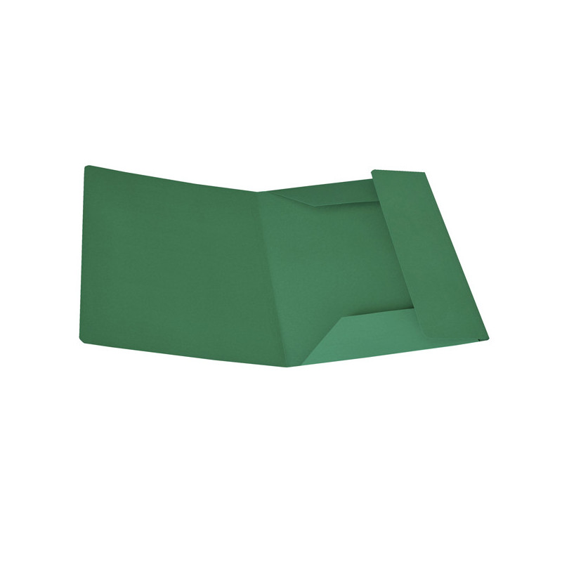 Pack 25 Cartelline 3 Lembi VERDE in bristol 200g Starline