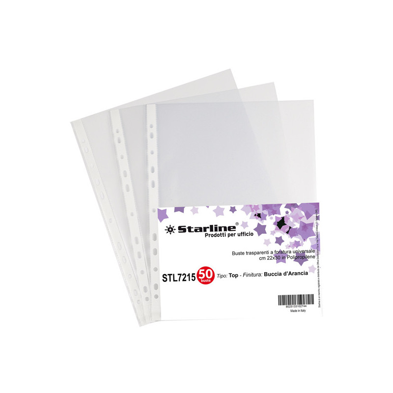 50 Buste forate 22x30cm Buccia Top Starline