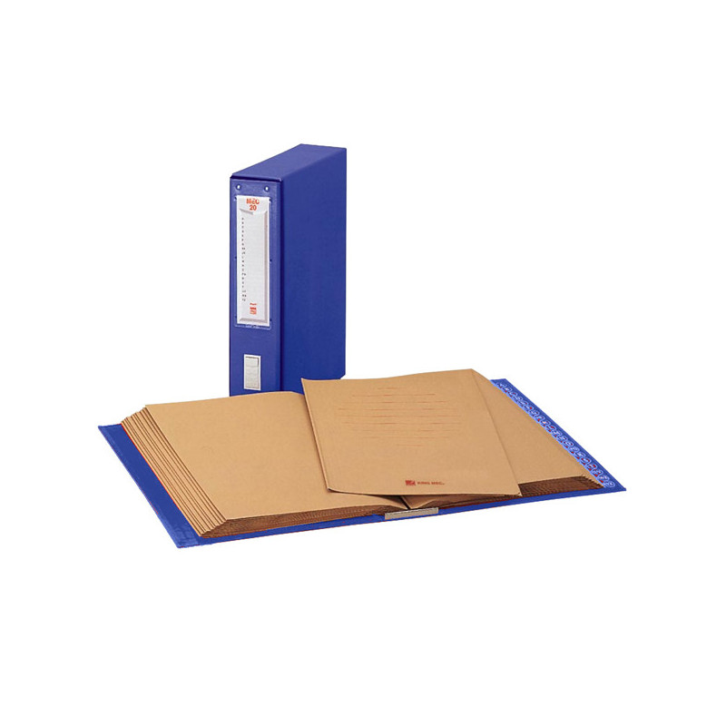 CLASSIFICATORE ALFABETICO MEC 20 BLU 23X32CM, DORSO 8.5CM