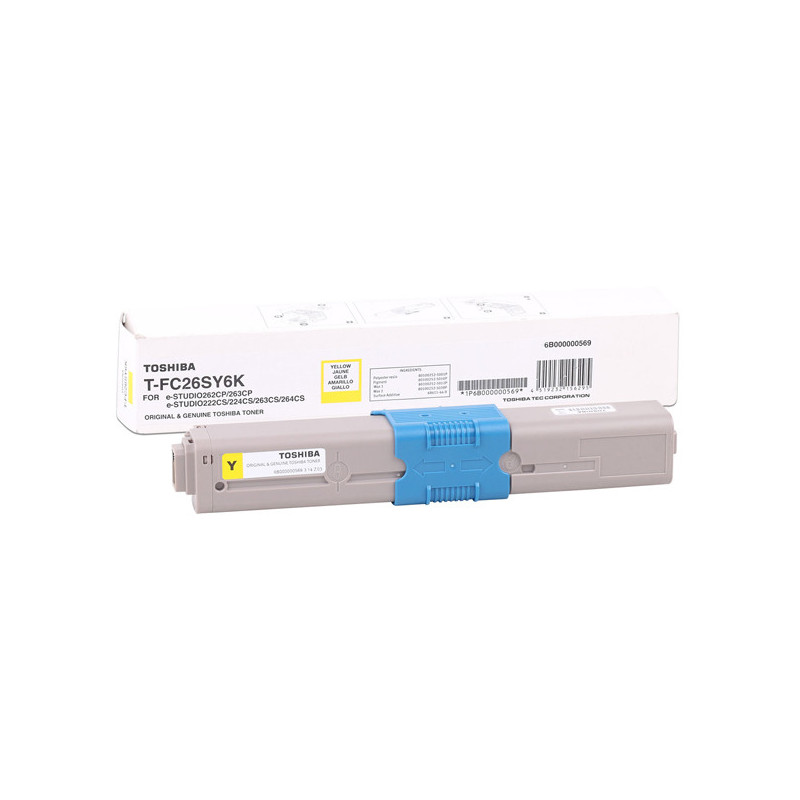 TONER GIALLO E STUDIO 262CP 222CS 263CS T-FC26SY ALTA CAPACITA'