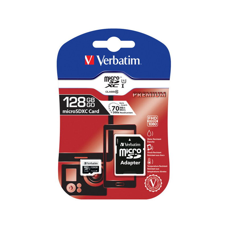 MICRO SD CARD 128GB HC CLASSE 10 FINO A 45MB/S