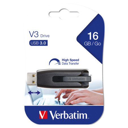 MEMORIA USB 3.0 SUPERSPEED - STORE 'N' GO V3 USB DRIVE 16GB (NERO)