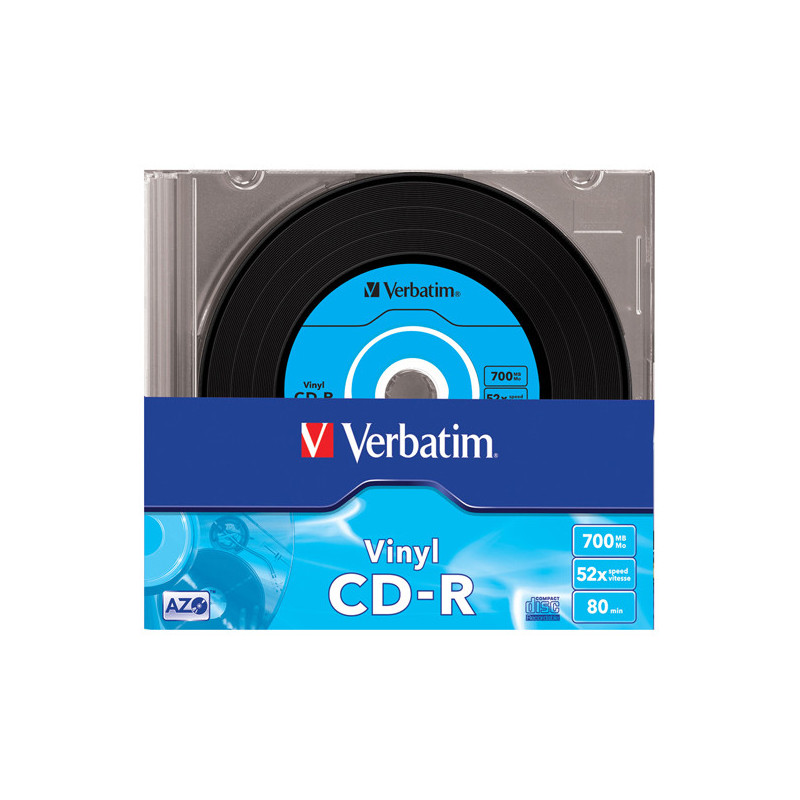 SCATOLA 10 CD-R DATALIFEPLUS DATA VINYL SLIM 1X-52X 700 MB AZO COLOUR