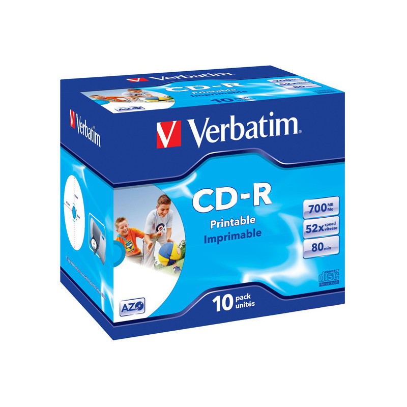 SCATOLA 10 CD-R DATALIFEPLUS JEWEL CASE 1X-52X 700MB STAMPABILE INKJET