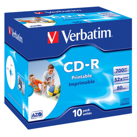 SCATOLA 10 CD-R DATALIFEPLUS JEWEL CASE 1X-52X 700MB STAMPABILE INKJET