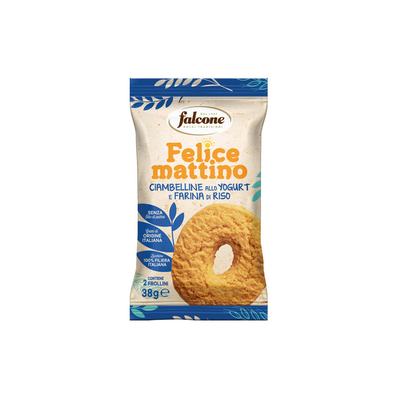 Biscotti ciambelline allo yogurt e farina di riso 38gr Falcone