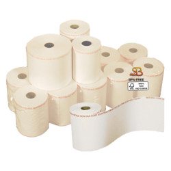 Blister 10 rotoli carta termica 55gr BPA free 57,5mm x 30mt  50mm per Bilance