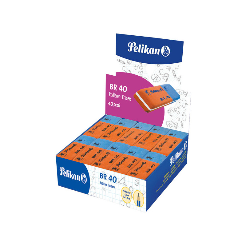 BOX 40 GOMME PELIKAN BR/40 BLU-ROSSA