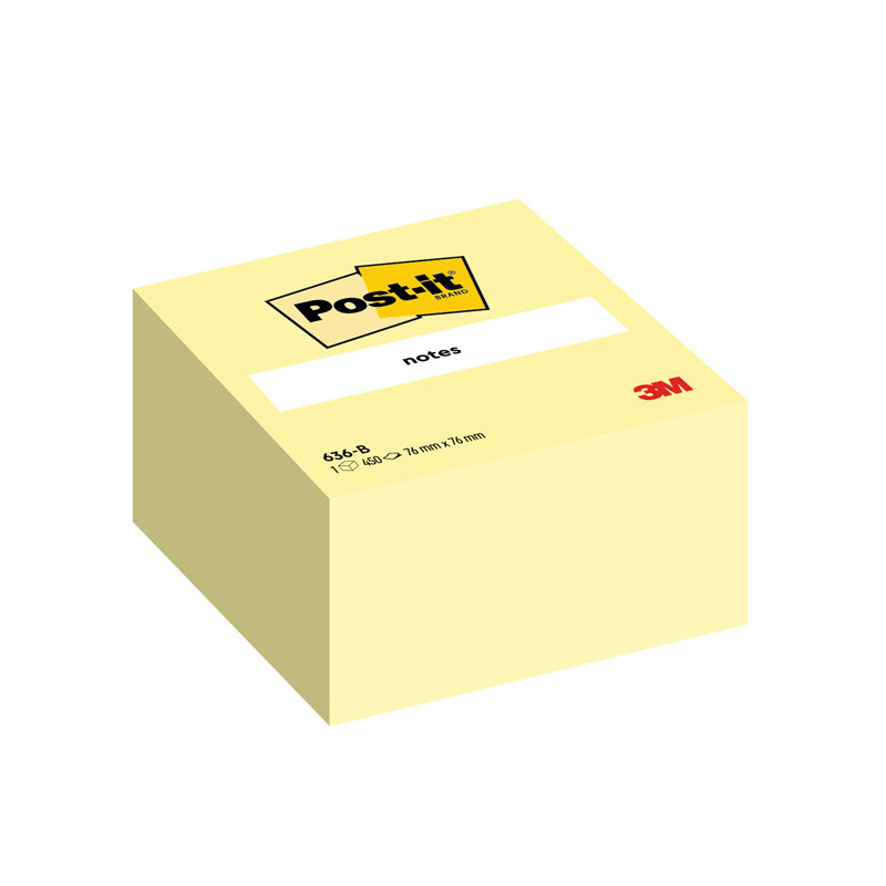 BLOCCO CUBO 450fg Post-it© Giallo Canary? 76x76mm 636-B