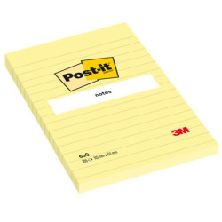 BLOCCO 100fg Post-it© Giallo Canary? 102x152mm GIALLO A RIGHE 660