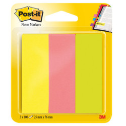 SEGNAPAGINA Post-it© 671-3 (300FG) 3COLORI INDEX 25X76MM IN CARTA