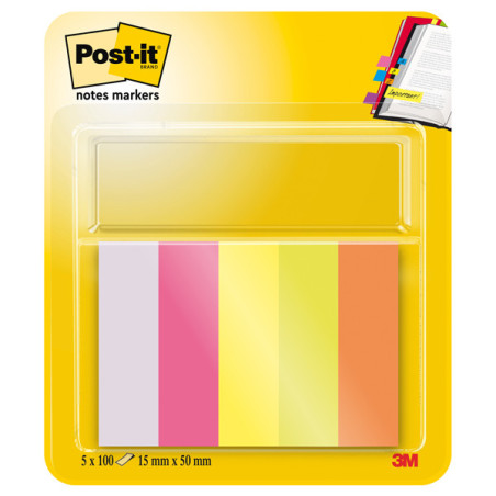 SEGNAPAGINA Post-it© 670-5 (500FG) 5COLORI INDEX 15X50MM IN CARTA