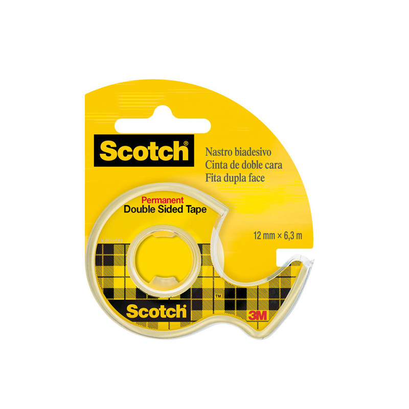 NASTRO BIADESIVO Scotch© 6,3MTX12MM 665-136D PERMANENTE S/LINER IN CHIOCCIOLA