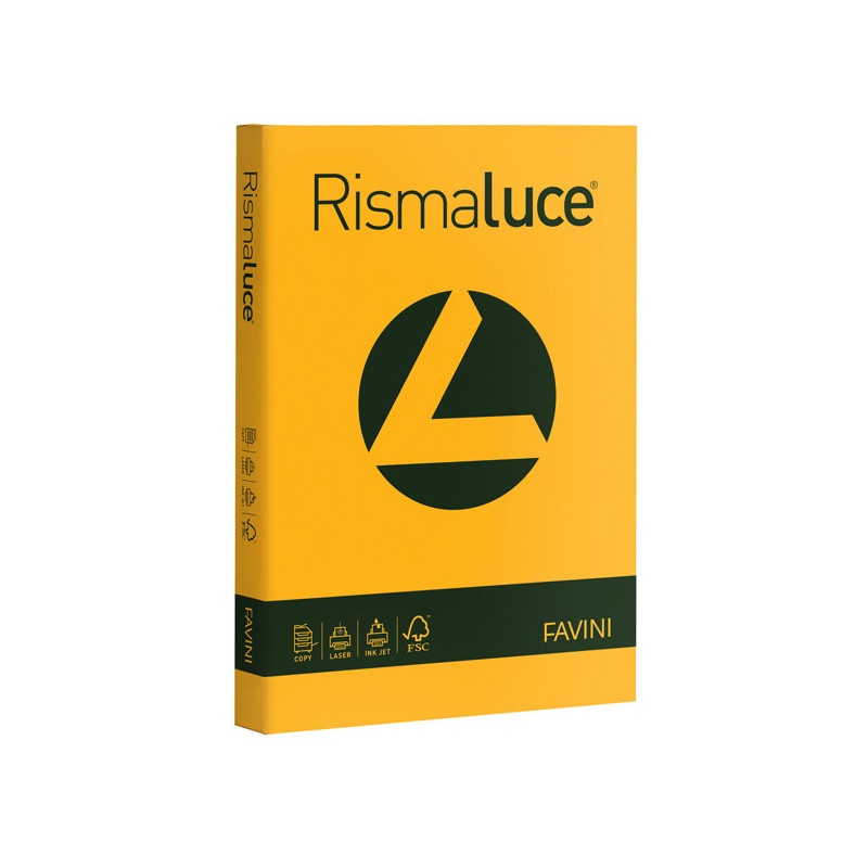 Carta RISMALUCE 140gr A4 200fg giallo oro 52 FAVINI