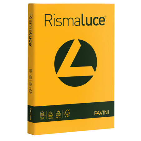 Carta RISMALUCE 140gr A4 200fg giallo oro 52 FAVINI