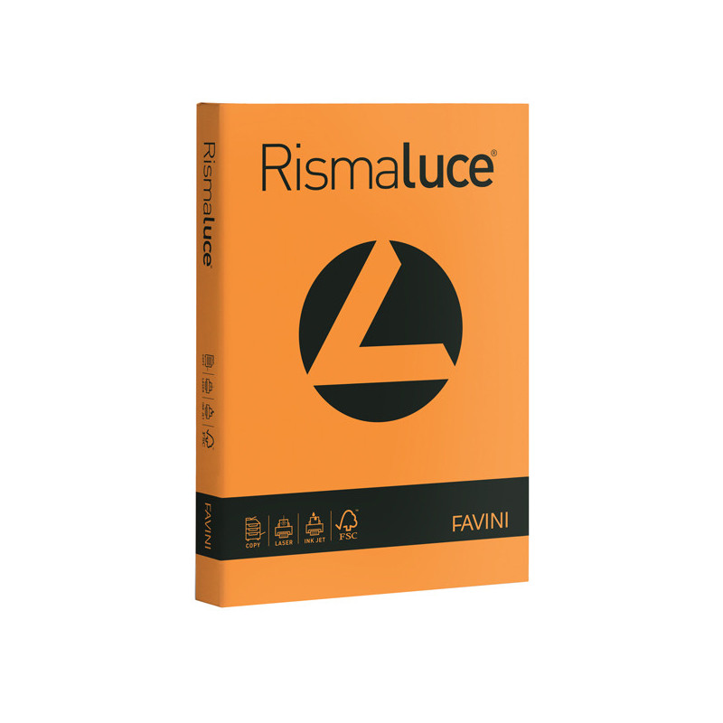 Carta RISMALUCE 140gr A4 200fg arancio 56 FAVINI