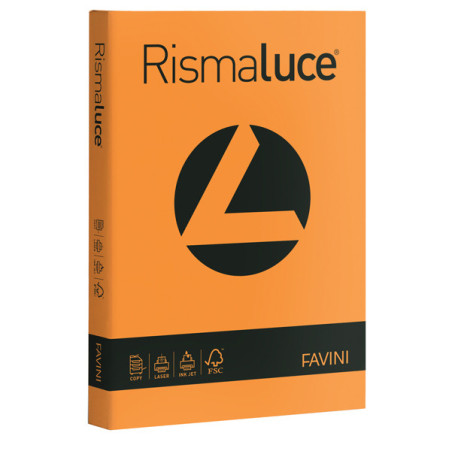 Carta RISMALUCE 140gr A4 200fg arancio 56 FAVINI