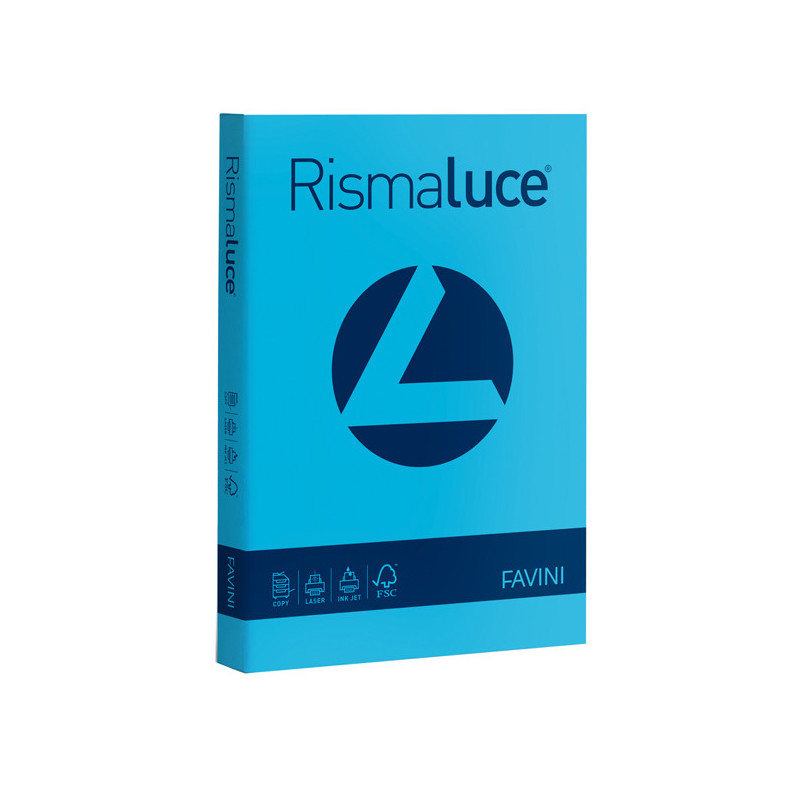 Carta RISMALUCE 140gr A4 200fg azzurro 55 FAVINI