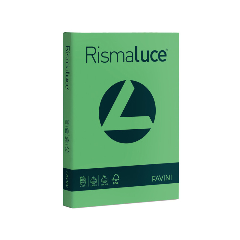 Carta RISMALUCE 140gr A4 200fg verde 60 FAVINI