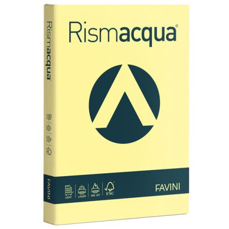 Carta RISMACQUA 140gr A4 200fg giallo chiaro 07 FAVINI