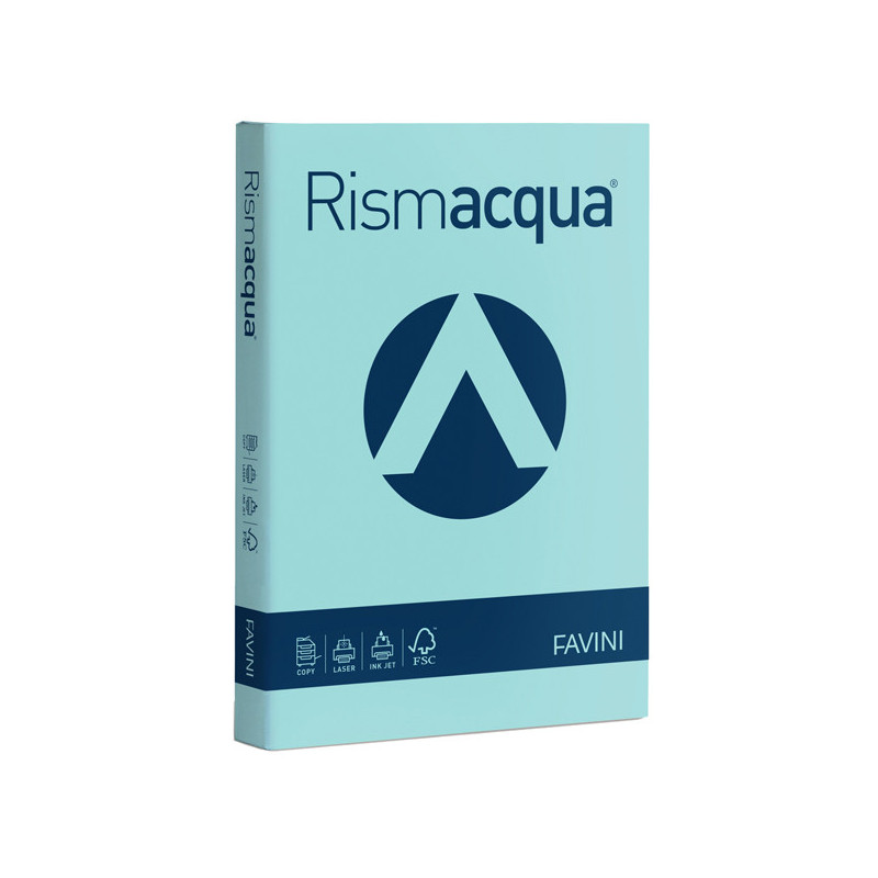 Carta RISMACQUA 140gr A4 200fg celeste 08 FAVINI