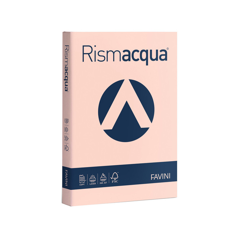 Carta RISMACQUA 140gr A4 200fg salmone 05 FAVINI